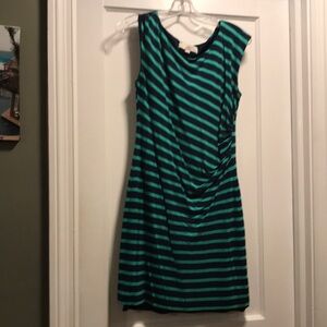 Loft comfy dress navy and green